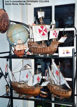 Caravelles Santa-Maria, Pinta, Mina de Christophe Colomb
